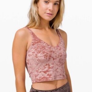 Lululemon Soft Cranberry Crushed Velvet Align tank *limited addition